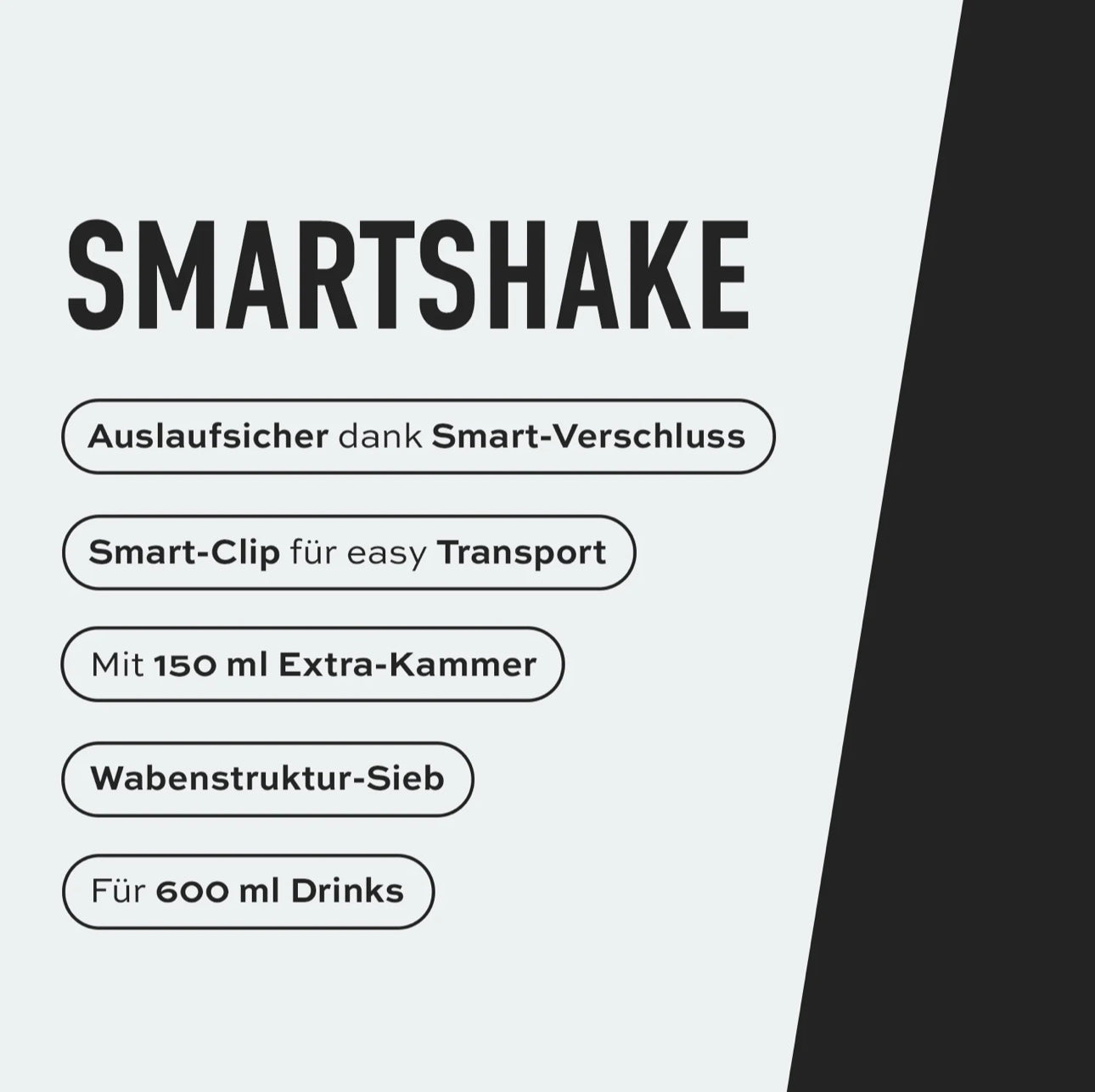 ESN Smartshake Shaker with powder compartment